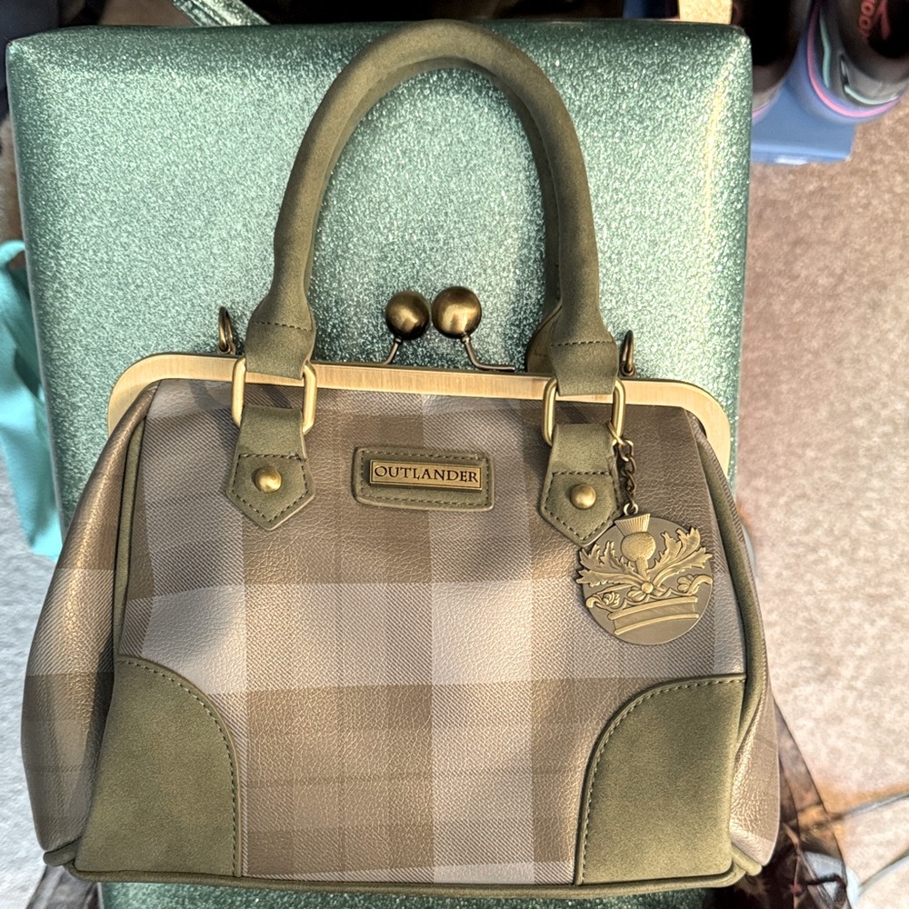 Green Plaid Women's Bag